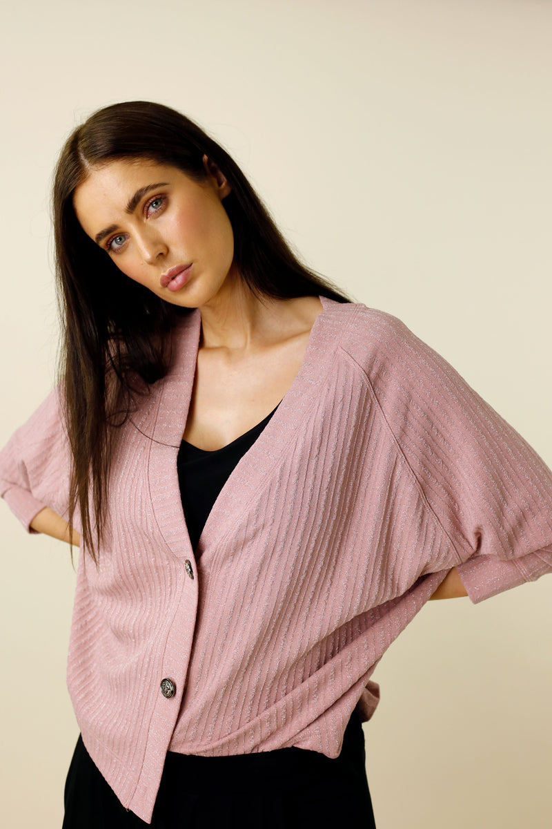 Pink Twinkle Crop Cardi - SALE