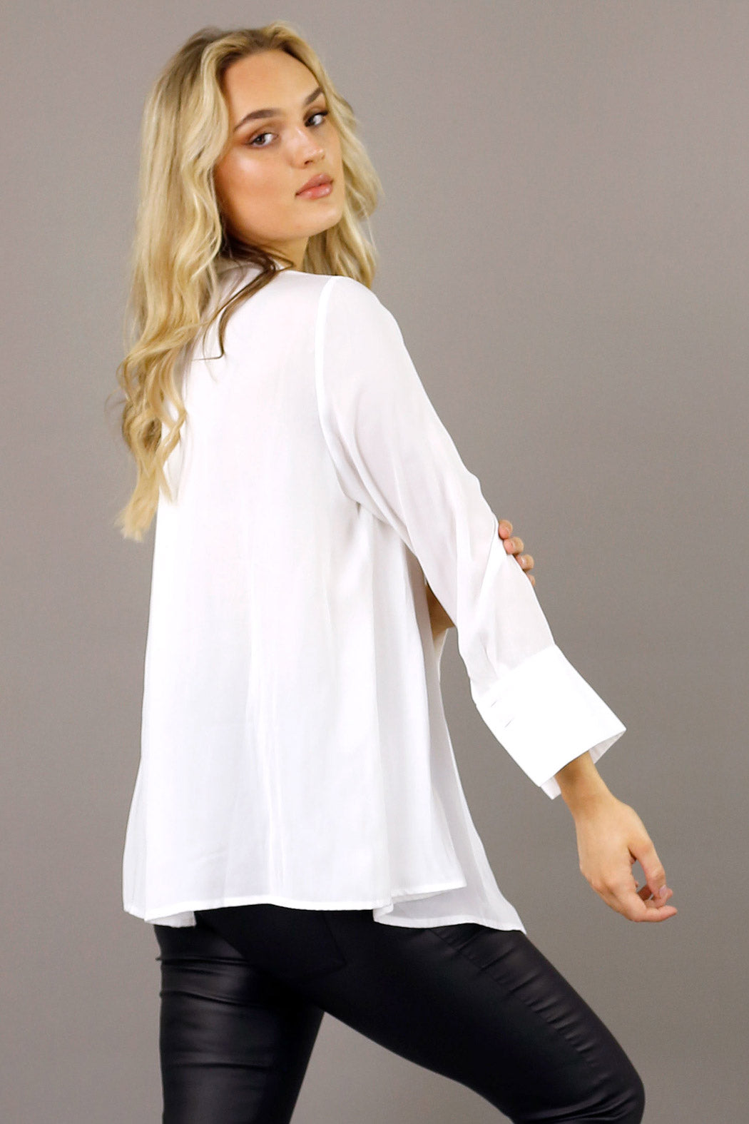 White Seta Drape Shirt - SALE