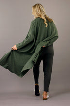 Khaki Nano Cotton Maxi Cardigan - SALE