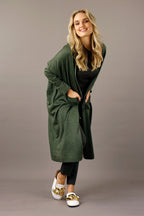 Khaki Nano Cotton Maxi Cardigan - SALE