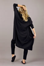 Black Nano Cotton Maxi Cardigan - SALE