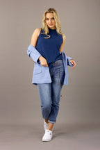 Navy Shan Rib Cami - SALE