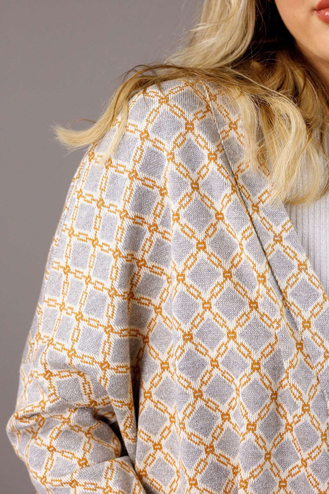 Silver Chain Knit Cardigan - FINAL SALE