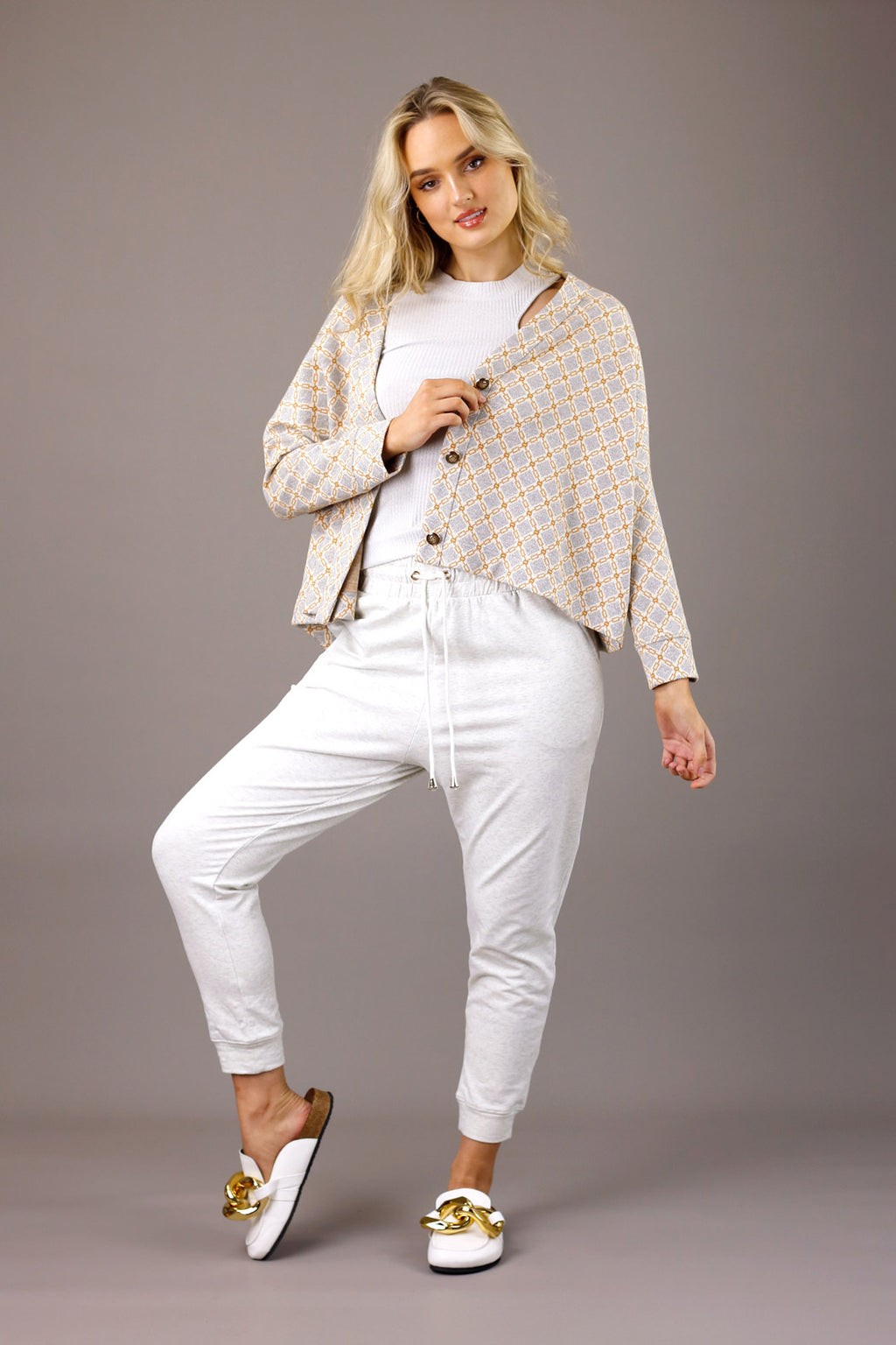 Silver Chain Knit Cardigan - FINAL SALE