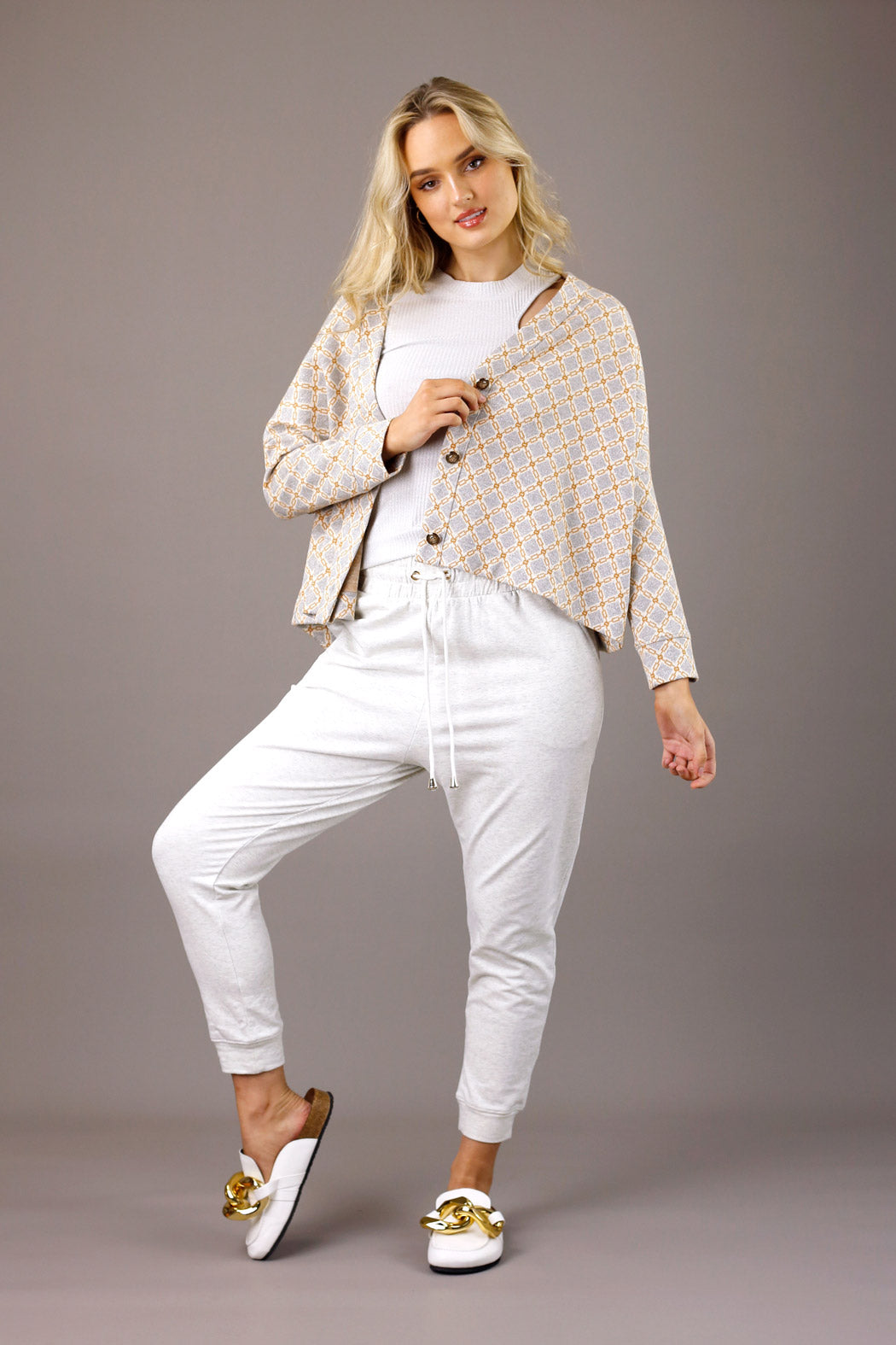 Silver Chain Knit Cardigan - FINAL SALE