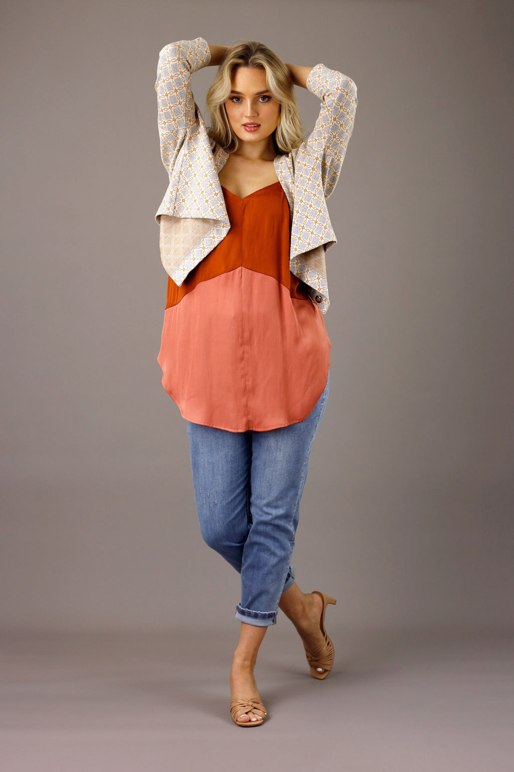 Coral Seta Splice Cami - FINAL SALE