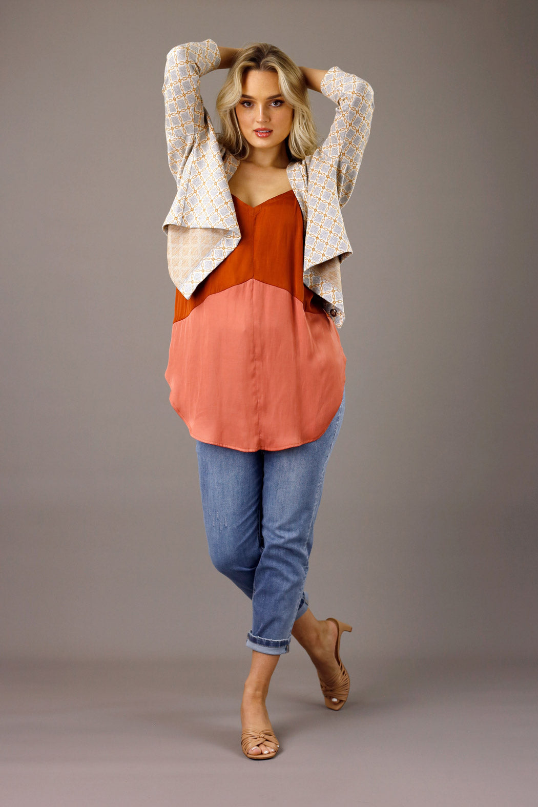 Coral Seta Splice Cami - FINAL SALE