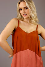 Coral Seta Splice Cami - FINAL SALE