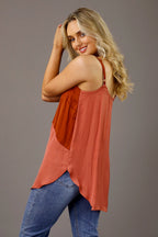 Coral Seta Splice Cami - FINAL SALE