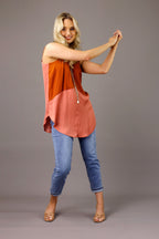 Coral Seta Splice Cami - FINAL SALE