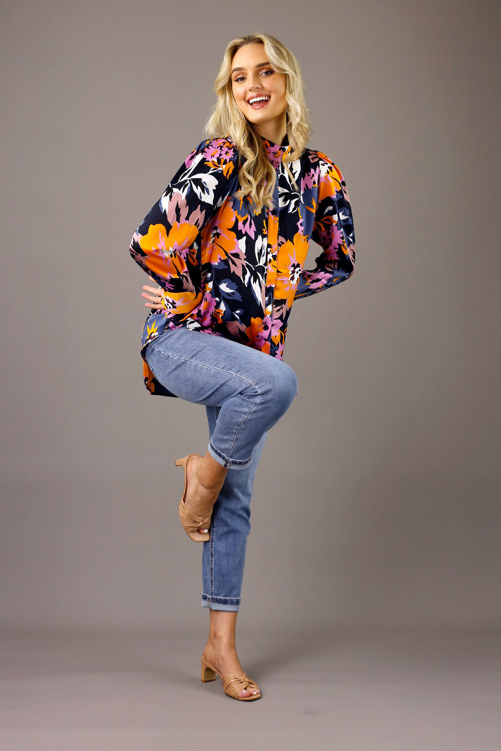 Neon Floral Nano Statement Blouse