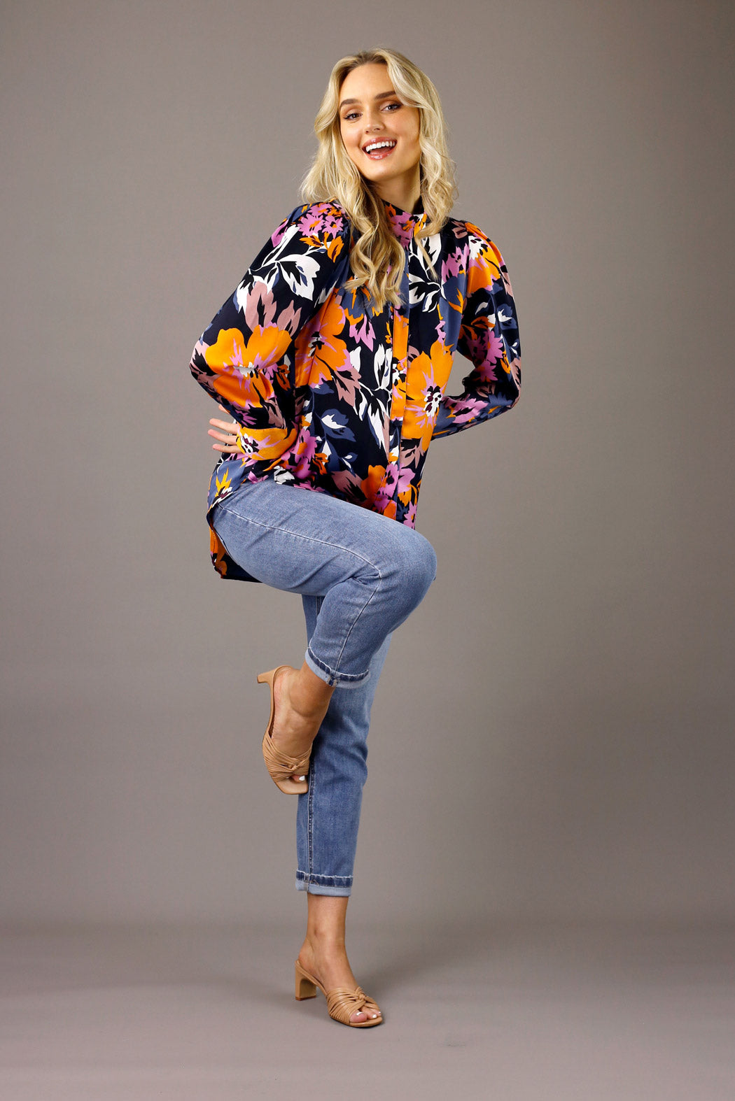 Neon Floral Nano Statement Blouse