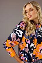 Neon Floral Nano Statement Blouse