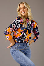 Neon Floral Nano Statement Blouse