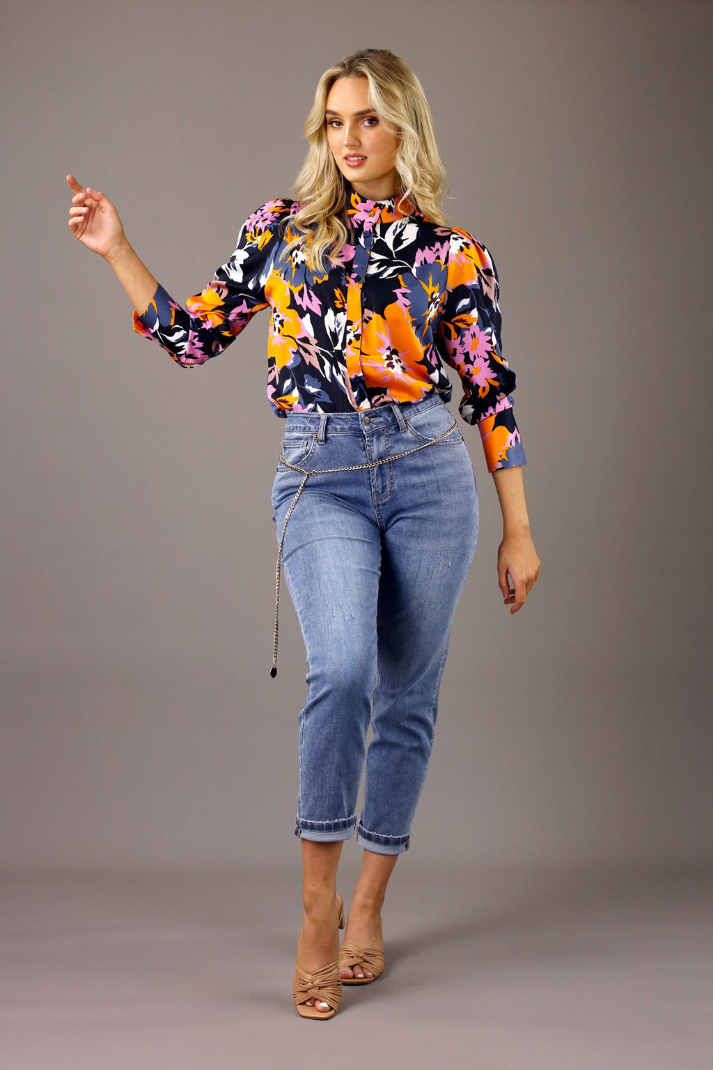 Neon Floral Nano Statement Blouse