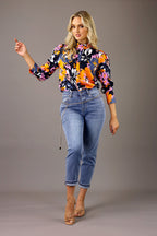 Neon Floral Nano Statement Blouse