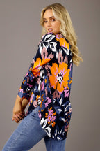 Neon Floral Nano Statement Blouse