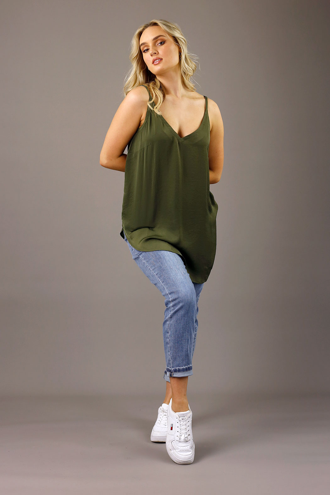 Olive Seta Effortless Cami - SALE