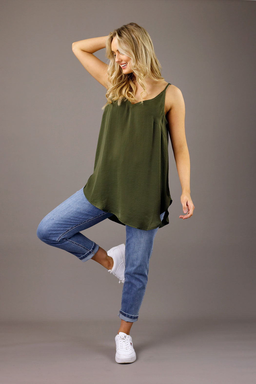 Olive Seta Effortless Cami - SALE