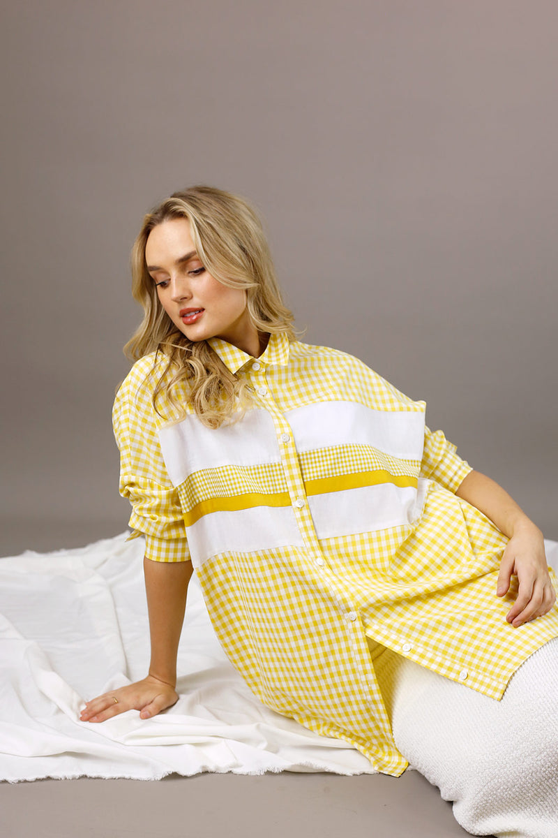Yellow Nano Panel Shirt - SALE