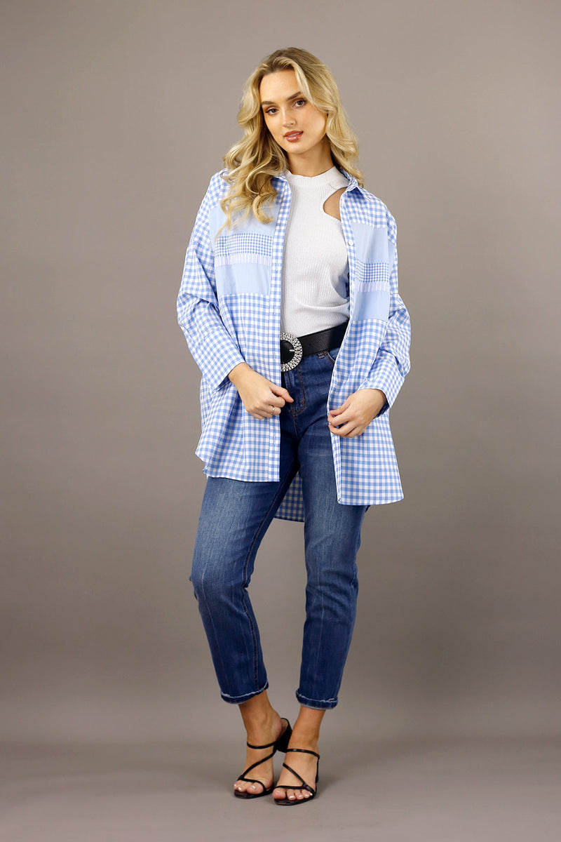 Blue Nano Panel Shirt - SALE