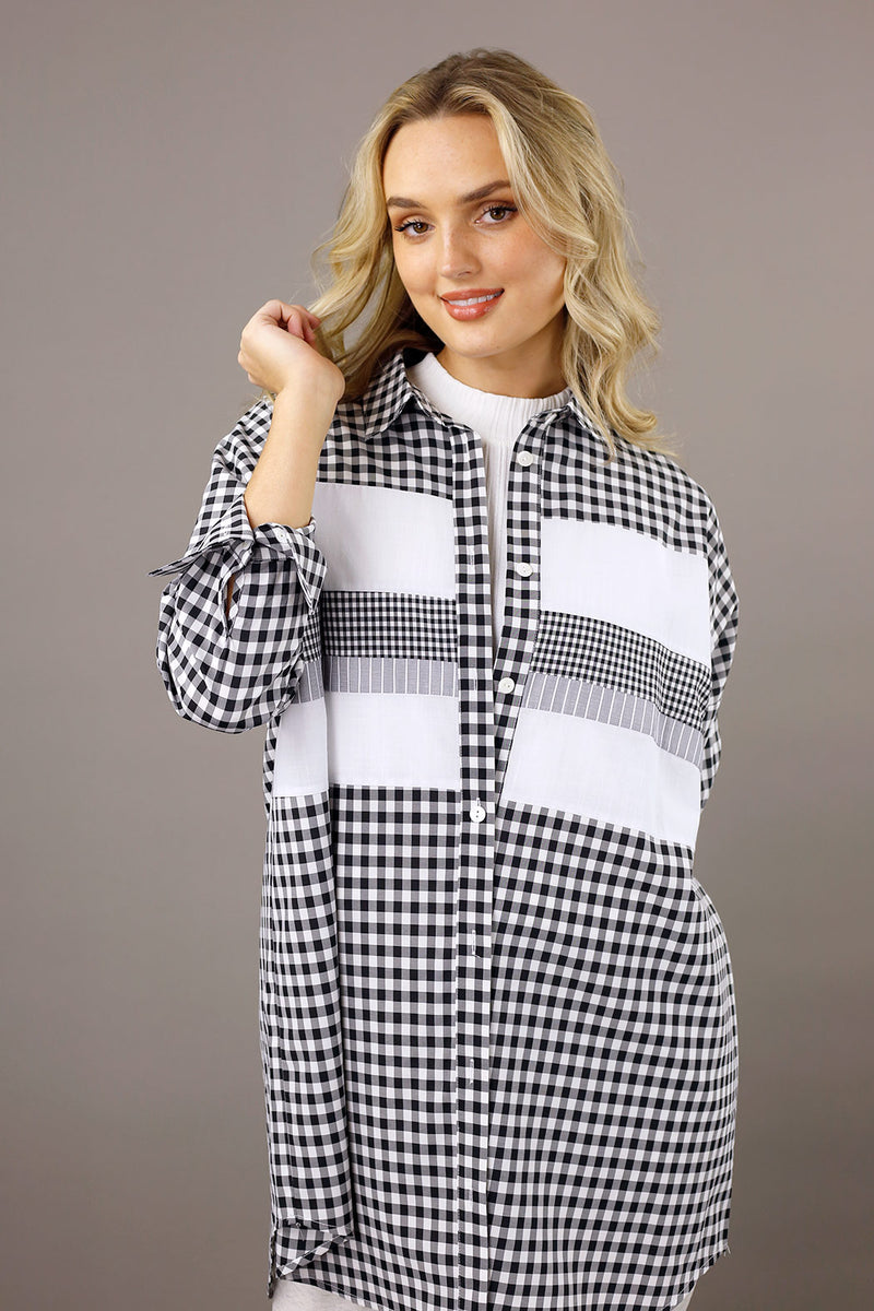 Blk/Wht Nano Panel Shirt - SALE