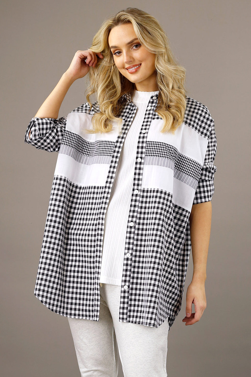 Blk/Wht Nano Panel Shirt - SALE