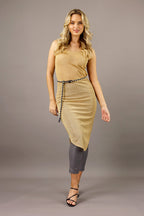 Gold Shirtail Lurex Slip - FINAL SALE
