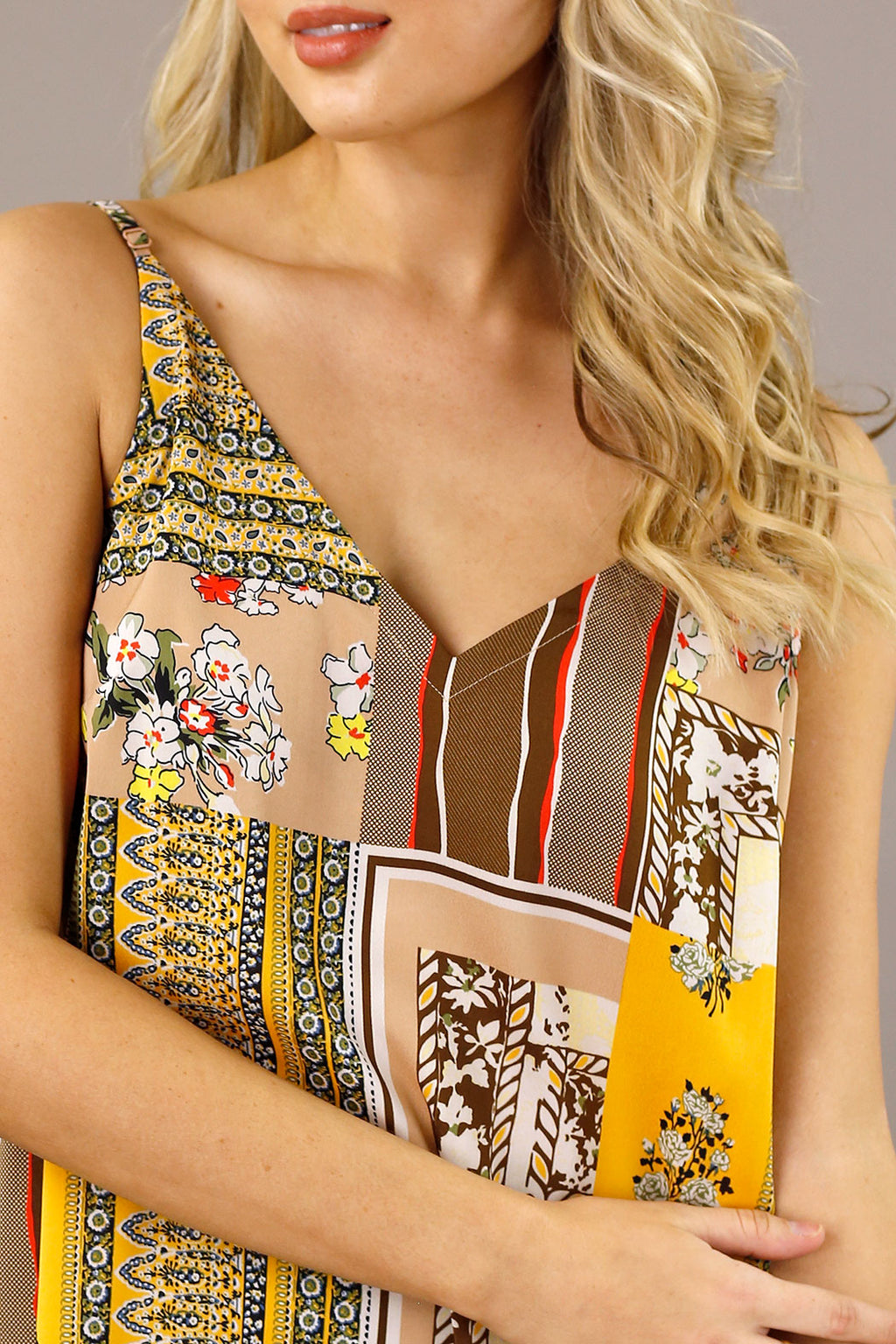 Patchwork Silky Effortless Cami - SALE