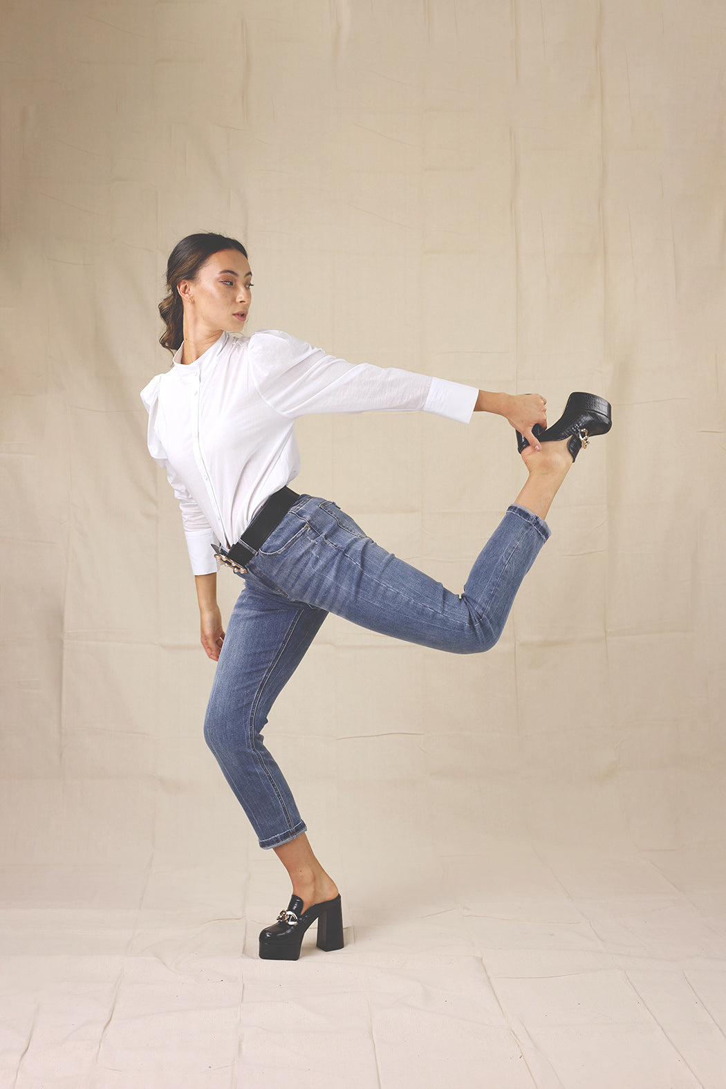 White Cotton Statement Blouse - SALE