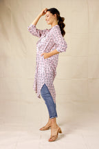Pink Animal Silky Shirt Dress - SALE
