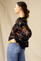 Black Bridle Silky Cardigan - SALE