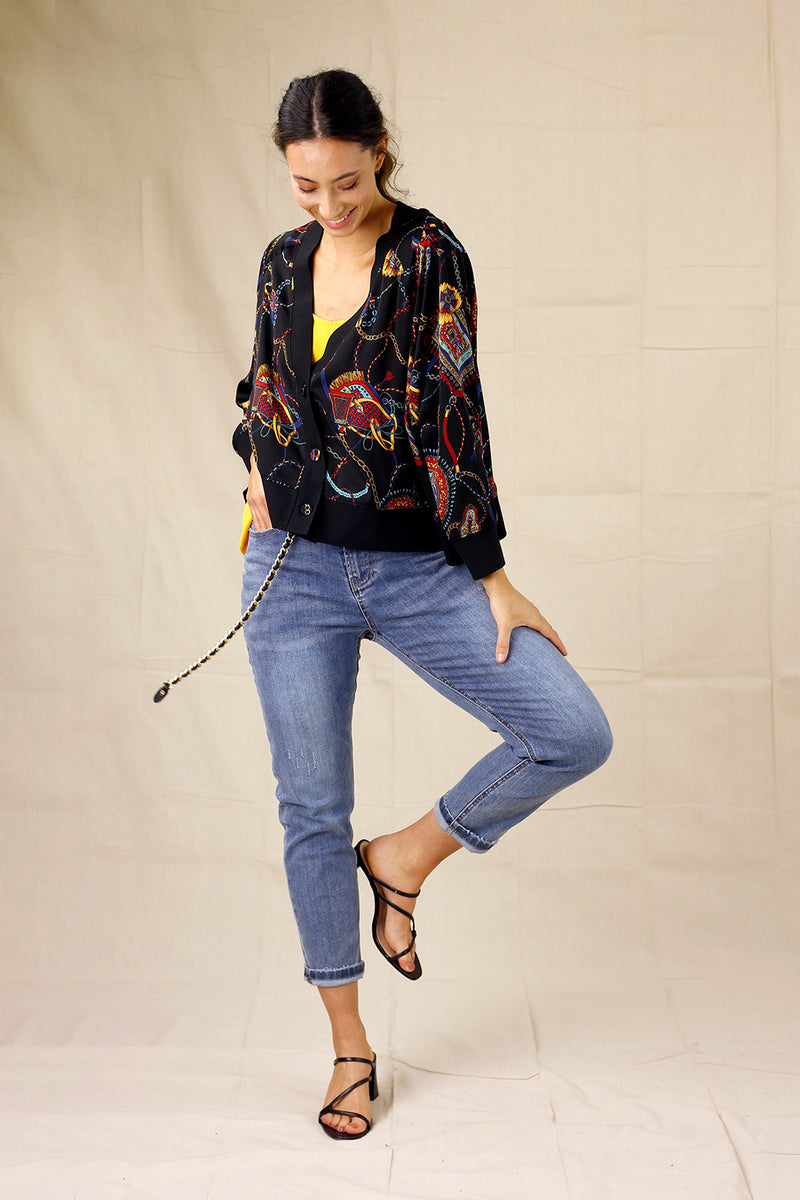 Black Bridle Silky Cardigan - SALE