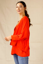 Orange Silky Cardigan - SALE