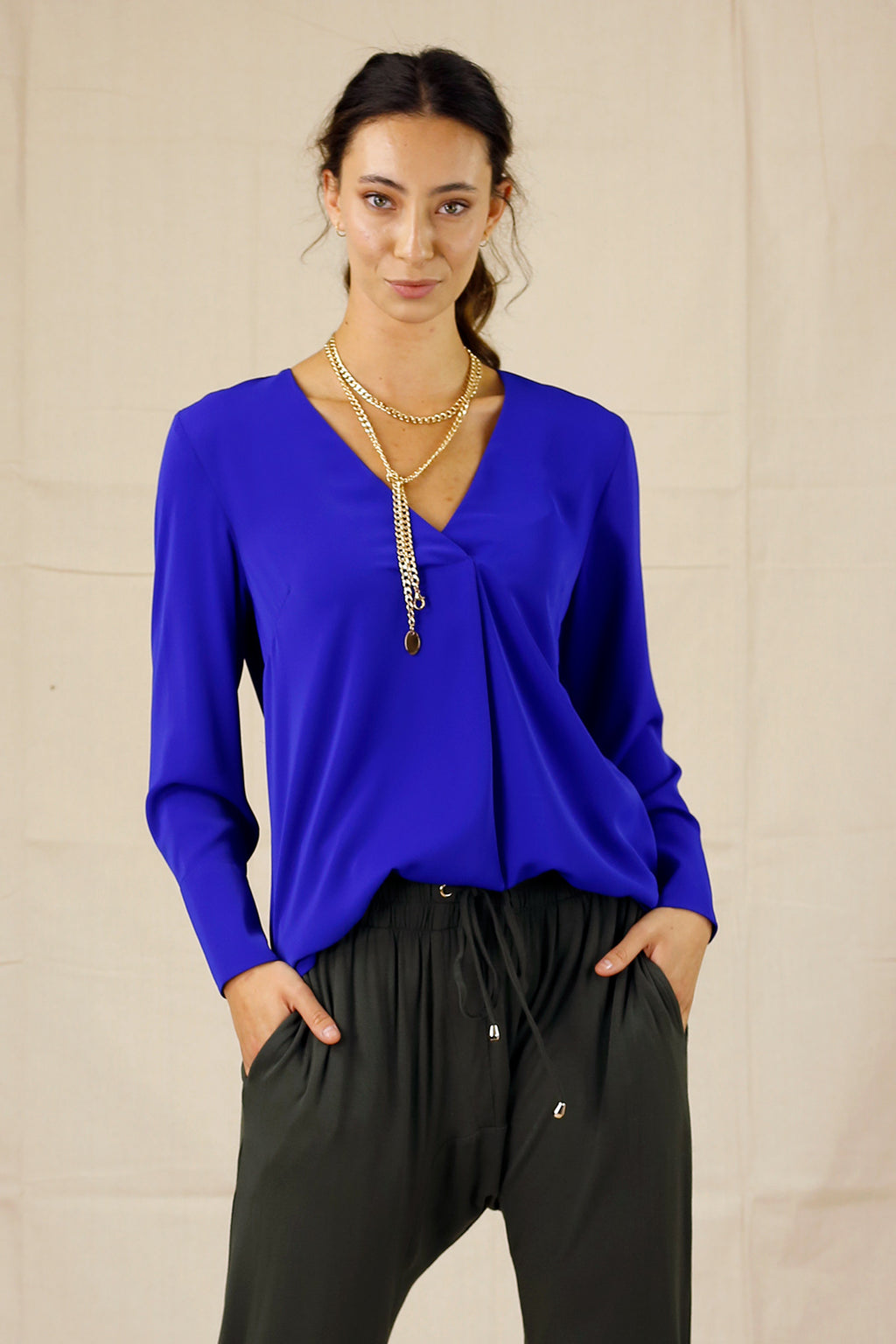 Cobalt Soft Touch Sydney Blouse - SALE
