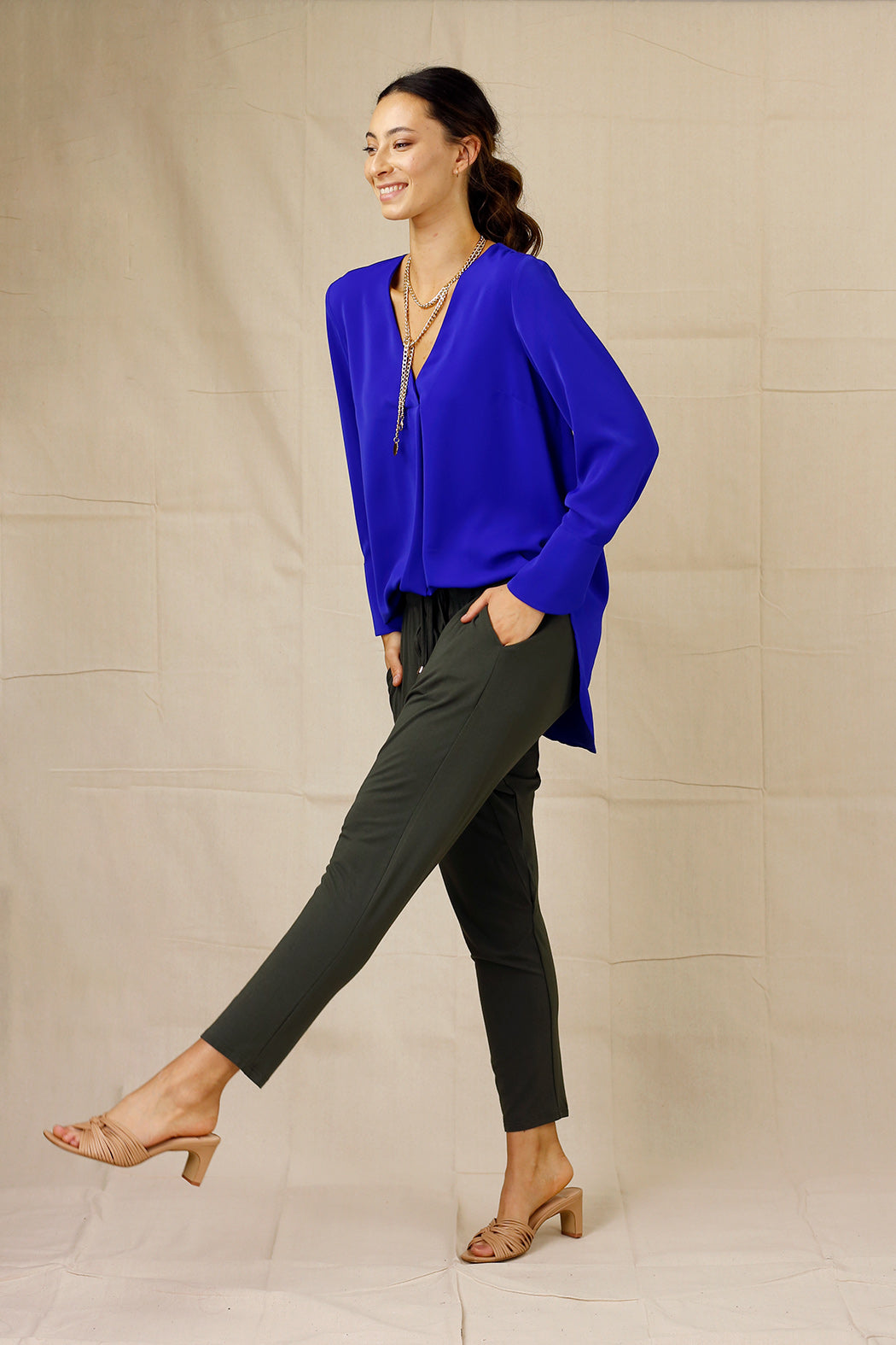Cobalt Soft Touch Sydney Blouse - SALE