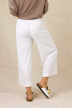 White Shan Rib Culotte -FINAL SALE