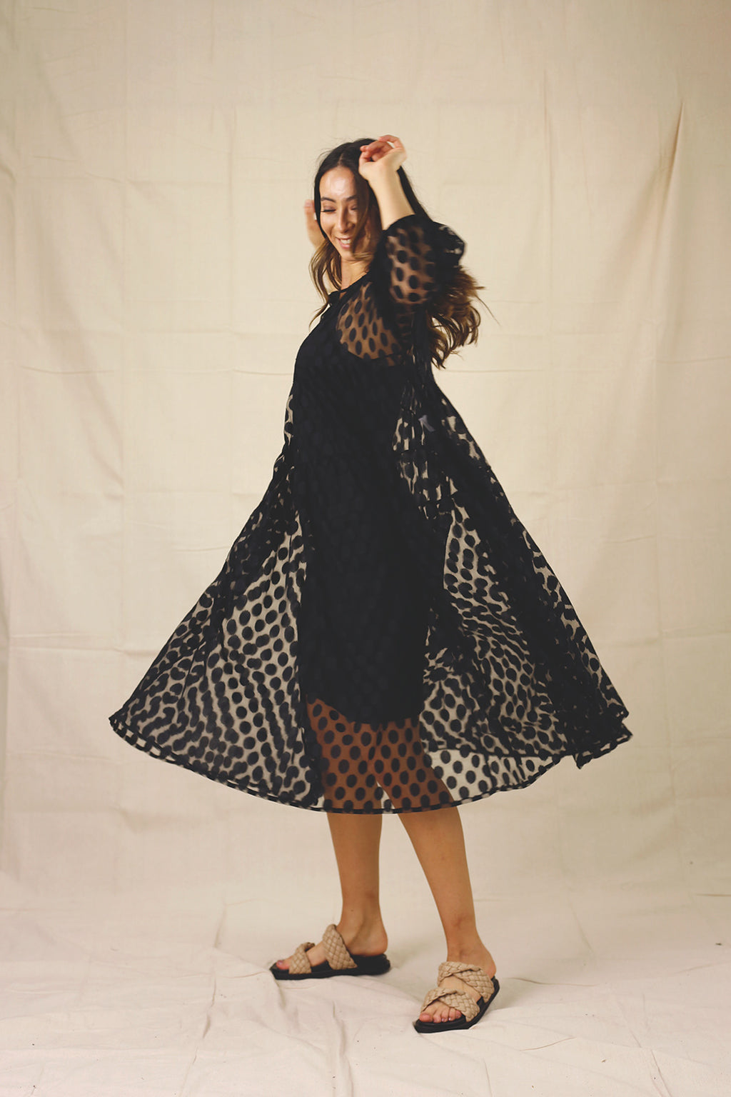 Jersey Slip Dress - Black - SALE