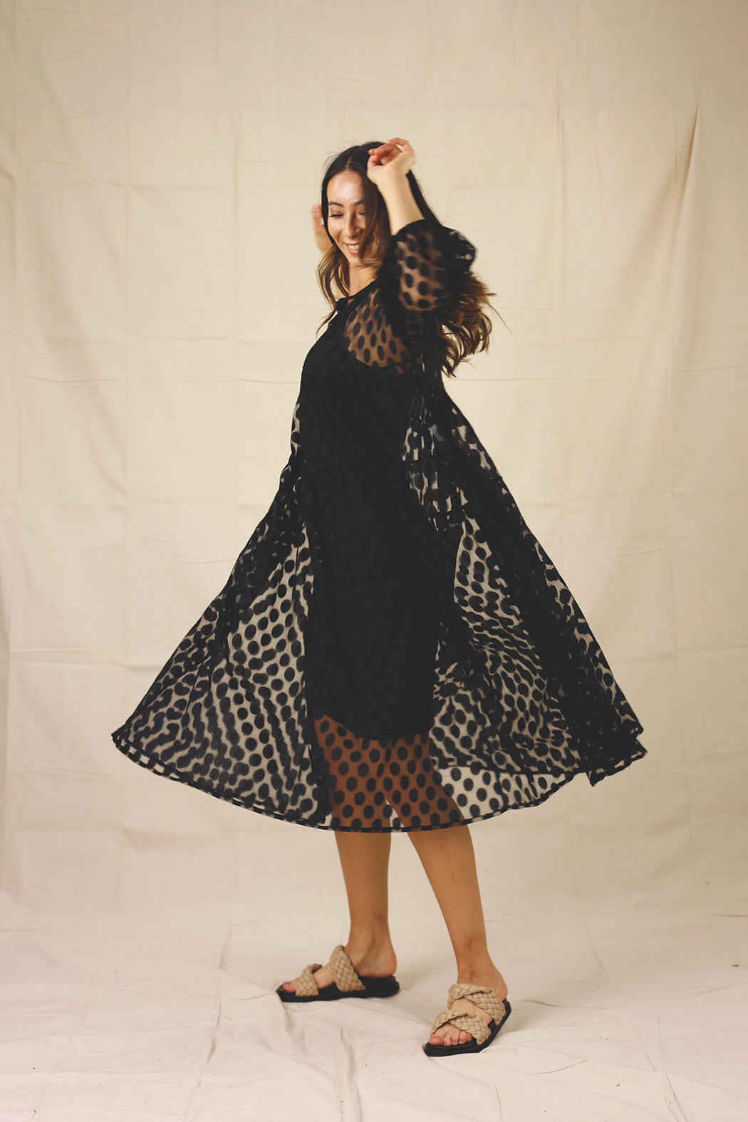 Jersey Slip Dress - Black - SALE
