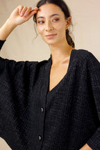 Black Twinkle Crop Cardi- SALE