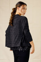 Black Twinkle Crop Cardi- SALE