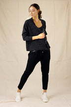 Black Twinkle Crop Cardi- SALE