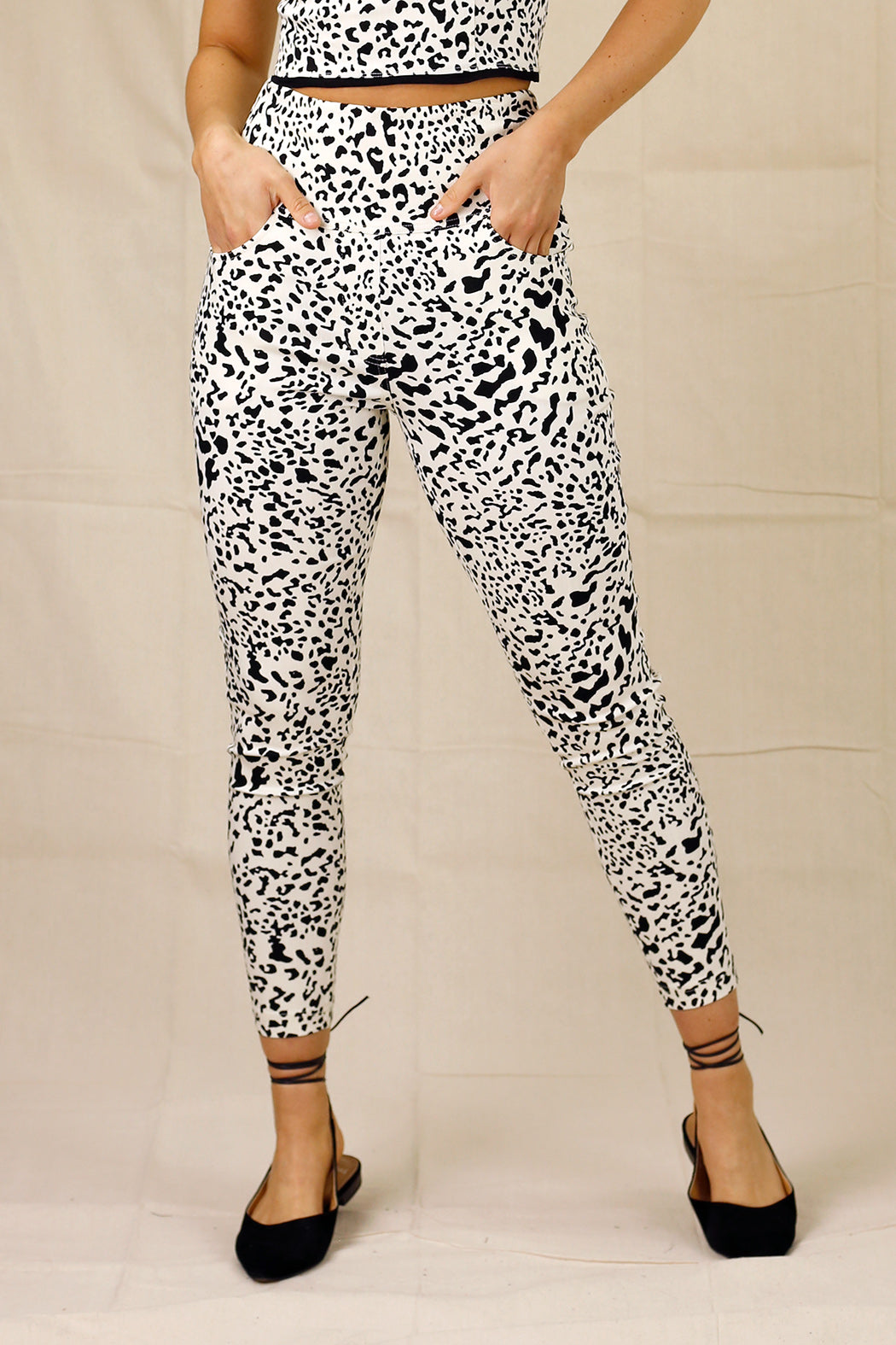 Cream Animal High Rise Bennie Pant - SALE