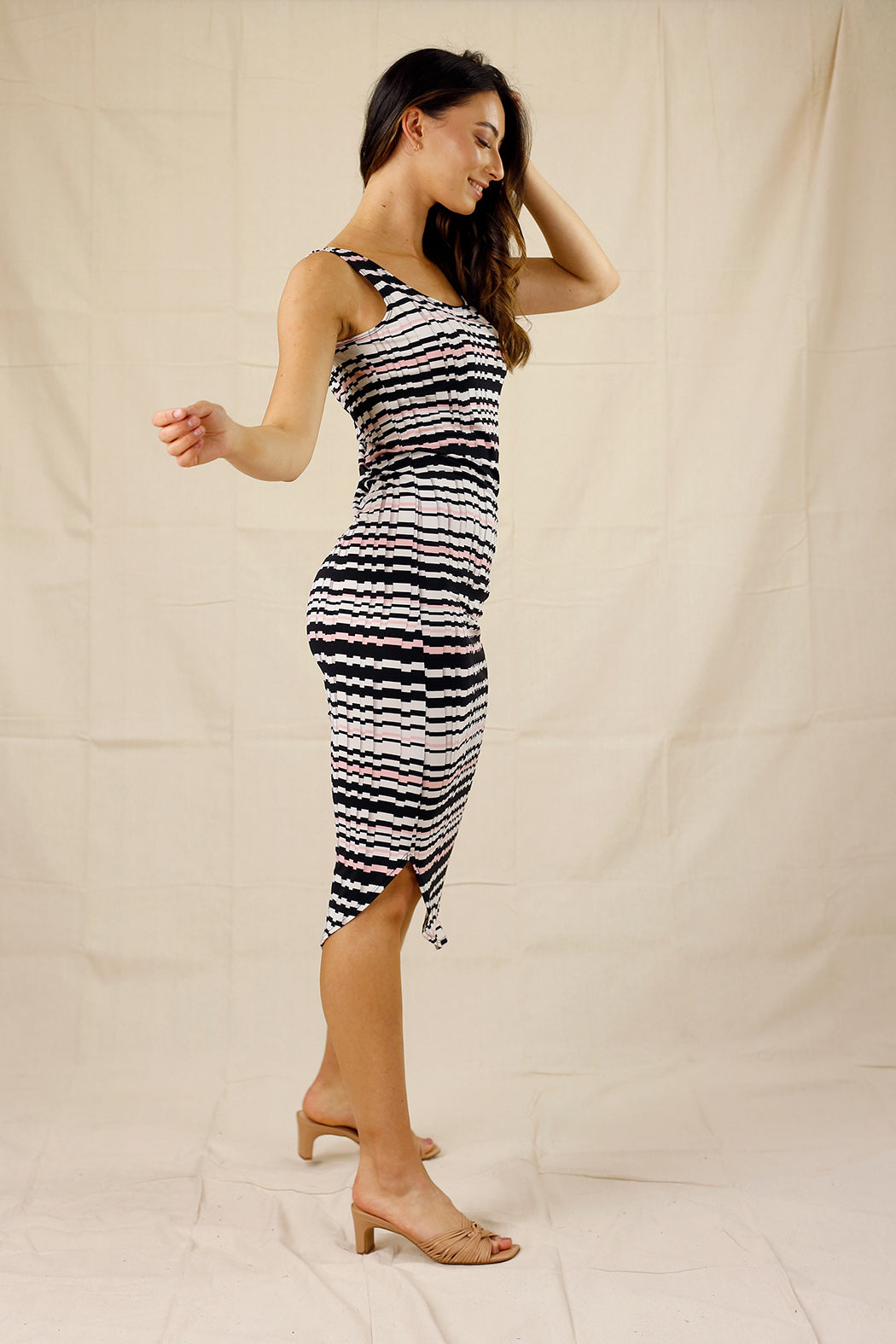 Stripe Jersey Shirttail Slip - SALE