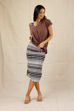 Stripe Jersey Shirttail Slip - SALE