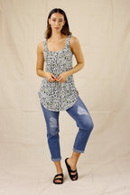 Yellow Animal Jersey Layer Cami - SALE