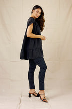 Black Seta Tiered Top - SALE