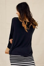 Black Bamboo V Top - SALE