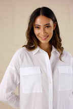 White Cotton Amber Shirt - SALE