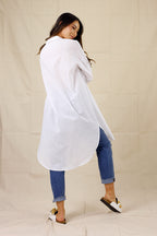White Cotton Amber Shirt - SALE